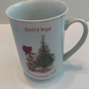 Vintage Holly Hobbie Christmas Mug 1978 Merry Ways Fill Christmas Days Japan